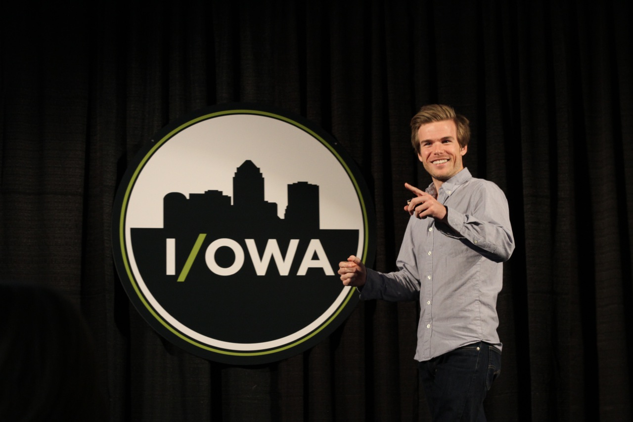 Colin Wright speaking at the Iowa Tech Conference